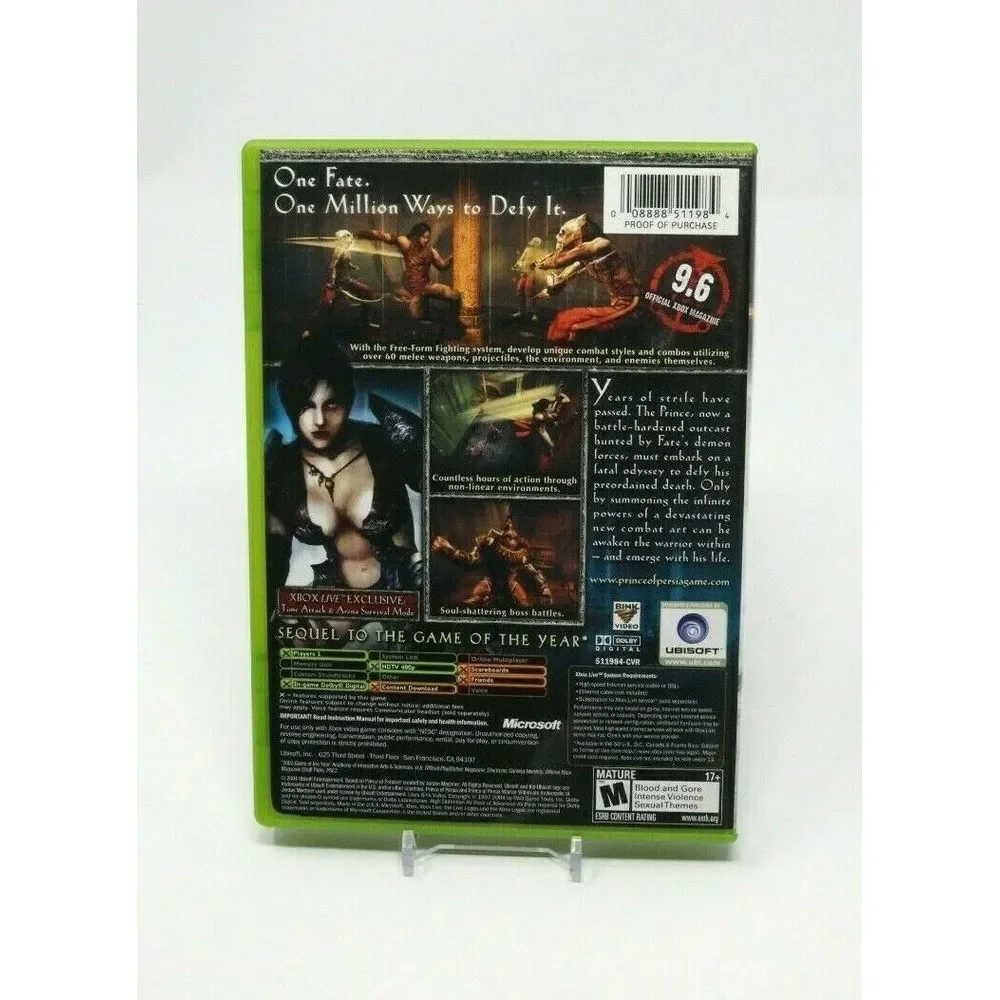 Prince of‎ Persia: Warrior Within (Microsoft Xbox, 2004) - Tested